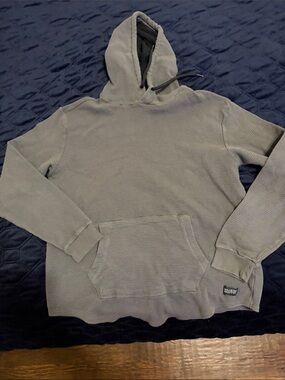 Men's Hooded size L hollister waffle knot hoodie- gray